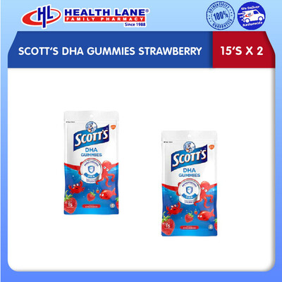SCOTT'S DHA GUMMIES STRAWBERI 15'Sx2